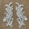 1 Pair Beaded & Corded Floral Lace Applique 9" x 2.5" Each Side